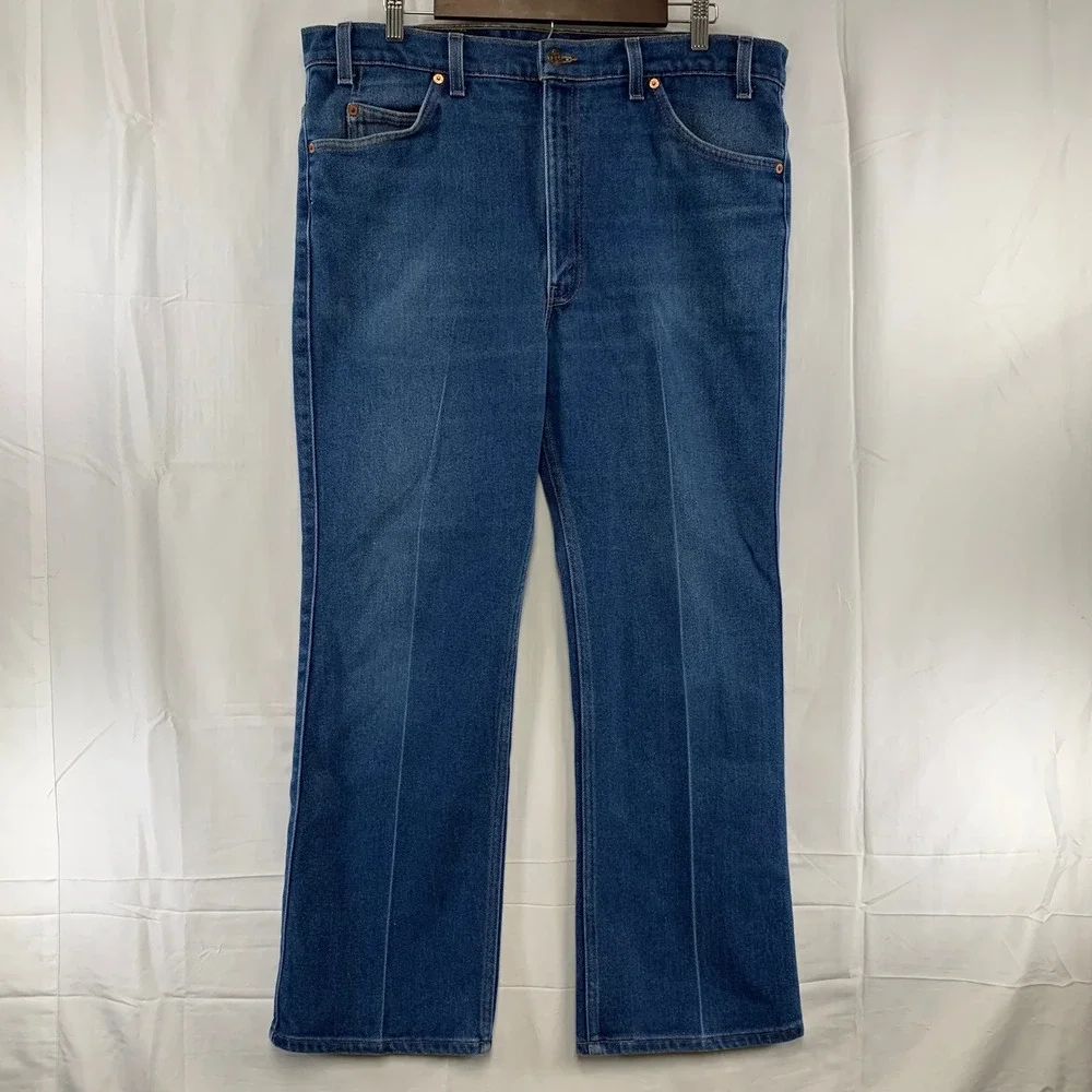Levi's 517 Bootcut Jeans Mens 40x30 (37x29) Blue Vintage Orange Tab USA Made‎